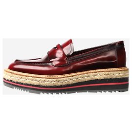 Prada Rote Plattformslipper - Größe EU 36.5 Rot