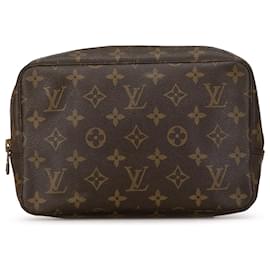 Louis Vuitton-Louis Vuitton Brown Monogram Trousse Toilette 23-Brown