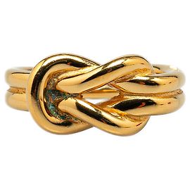 Hermès Gold Atame Scarf Ring Golden