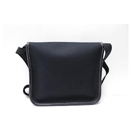 Hermès-NEUF SAC A MAIN HERMES BUENAVENTURA PM TOILE CUIR BANDOULIERE HAND BAG-Noir