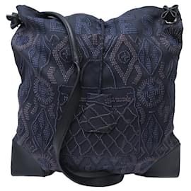 Hermès-NEUF SAC A MAIN HERMES SILK CITY KELLY EN PERLES BANDOULIERE SOIE NOIRE HAND BAG-Bleu Marine