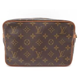 Louis Vuitton-VINTAGE TOILETTENBEUTEL LOUIS VUITTON COMPIEGNE 25 M51847 MONOGRAMM-Braun