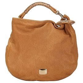 Sac à épaule en cuir python Jimmy Choo Marron
