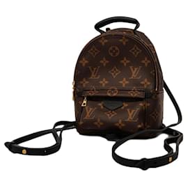 Louis Vuitton-Louis Vuitton Monogram Macassar Palm Springs MINI Rucksack-Braun