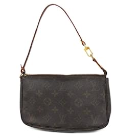 Louis Vuitton-Louis Vuitton Monograma Pochette Acessórios M51980 - Bolsa Feminina Marrom-Marrom