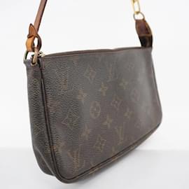 Louis Vuitton-Louis Vuitton Monograma Pochette Acessórios M51980 - Bolsa Feminina Marrom-Marrom