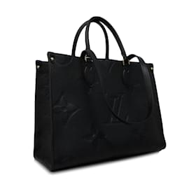 Louis Vuitton-Bolsa Louis Vuitton Monogram Empreinte On the Go MM em Preto-Preto