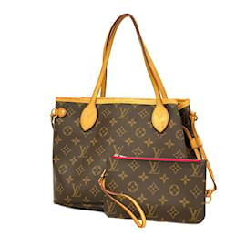 Louis Vuitton-Louis Vuitton Neverfull PM Einkaufstasche mit Monogramm-Braun,Pink