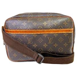 Louis Vuitton-Louis Vuitton Monogram Reporter PM Schultertasche-Braun,Andere,Monogramm