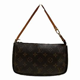 Louis Vuitton-Louis Vuitton Monogram Pochette Accessoires M51980 Schultertasche für Frauen-Braun,Andere,Monogramm