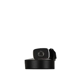 Bulgari-Bvlgari Bvlgari Men's Black Leather Belt-Black