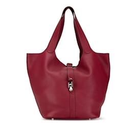 Hermès-Borsa Hermes Picotin Lock TGM in rosso rosa-Rosso