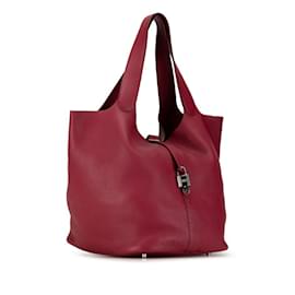 Hermès-Borsa Hermes Picotin Lock TGM in rosso rosa-Rosso