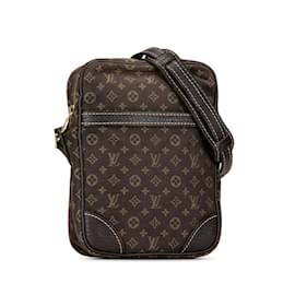 Louis Vuitton-Bolso de Hombro Louis Vuitton Monogram Run Danube - M95228 Ébano Marrón-Castaño,Damier ebene,Monograma