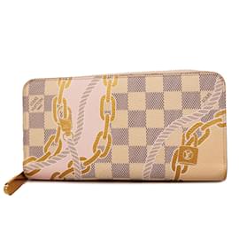 Louis Vuitton-Louis Vuitton Long Wallet Damier Azur 2023 Collection Zippy N40480 - White-White