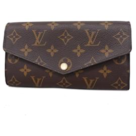 Louis Vuitton-Louis Vuitton Monogram Portefeuille Sarah Long Wallet-Brown,Pink