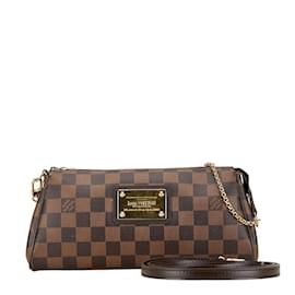 Louis Vuitton-Bolsa Louis Vuitton Damier Eva Chain - Couro PVC Marrom-Marrom