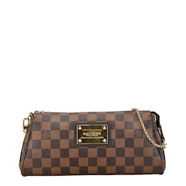 Louis Vuitton-Bolsa Louis Vuitton Damier Eva Chain - Couro PVC Marrom-Marrom