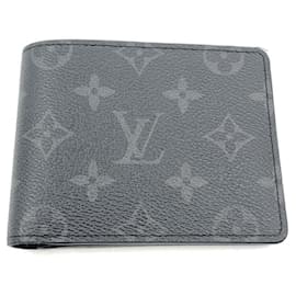 Cartera Slender Monogram Eclipse Louis Vuitton Azul Monograma