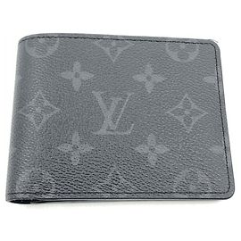 Portafoglio Slender Monogram Eclipse Louis Vuitton Blu Monogramma