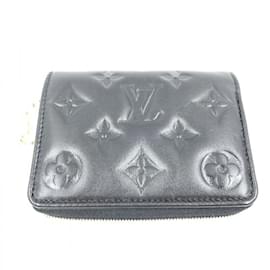 Louis Vuitton-Louis Vuitton Monogram Portefeuille Lou M81599 Coin Purse-Black,Blue,Monogram