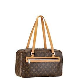 Louis Vuitton-Bolsa Louis Vuitton Monogram Cite GM - Couro PVC marrom-Marrom