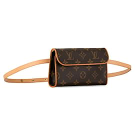 Louis Vuitton-Sac à épaule Pochette Florentine Monogram Louis Vuitton-Marron