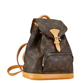 Louis Vuitton-Mochila Louis Vuitton Monogram Montsouris PM - Cuero PVC marrón-Castaño