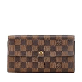 Louis Vuitton-Lange Brieftasche Pochette Porte Monnaie Damier Louis Vuitton-Braun