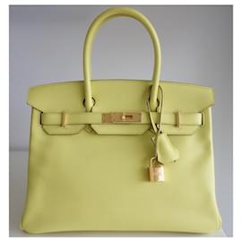 Hermès-Hermes Birkin 30 sulfur bag-Yellow