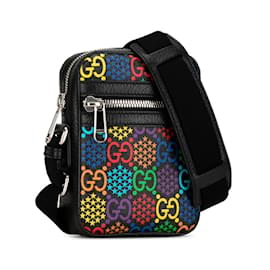 Gucci-Borsa a spalla Gucci GG psichedelica - Nero multicolore-Nero,Multicolore