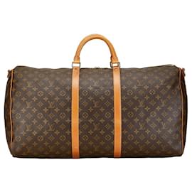 Louis Vuitton-Boston Bag Keepall Bandoulière 60 Monogram Louis Vuitton-Braun