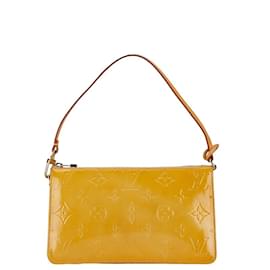 Louis Vuitton-Bolso Lexington Monogram Vernis de Louis Vuitton en cuero patentado amarillo-Amarillo