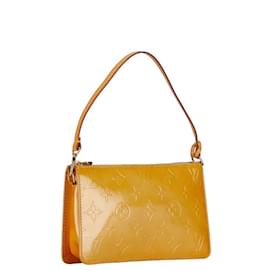 Louis Vuitton-Bolso Lexington Monogram Vernis de Louis Vuitton en cuero patentado amarillo-Amarillo