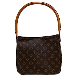 Louis Vuitton-Louis Vuitton Monogram Looping MM Handtasche für Frauen-Braun