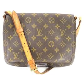 Louis Vuitton-Louis Vuitton Monogram Musette Tango Schultertasche für Frauen-Braun