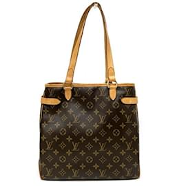 Louis Vuitton-Sac à main vertical Batignolles Monogram Louis Vuitton pour femmes-Marron