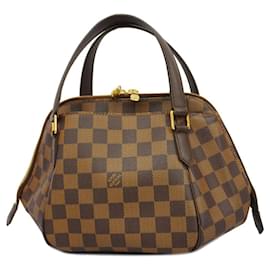 Louis Vuitton-Sac à main Louis Vuitton Damier Belem PM pour femmes-Damier ebène