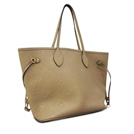 Louis Vuitton-Bolso tote Neverfull MM en Monogram Empreinte de Louis Vuitton en Tourterelle-Gris