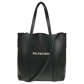 Balenciaga-Borsa Tote 2way Balenciaga Everyday 551815 XXS - Pelle Nera-Nero