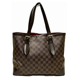 Louis Vuitton-Louis Vuitton Damier Hampstead MM N51204 Schultertasche-Braun,Damier ebene