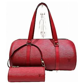 Louis Vuitton-Sac à main Louis Vuitton Epi Soufflot en rouge castillan-Rouge