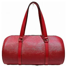 Louis Vuitton-Bolsa Louis Vuitton Epi Soufflot na cor vermelho castelhano-Vermelho