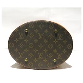 Louis Vuitton-Louis Vuitton Monogram Bucket GM Schultertasche-Braun,Monogramm