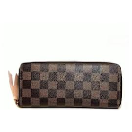 Louis Vuitton-Louis Vuitton Damier Portefeuille Clemence N41626 Long Wallet for Women-Pink,Damier ebene