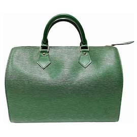 Louis Vuitton-Bolsa Boston Epi Speedy 30 Louis Vuitton em verde-Verde