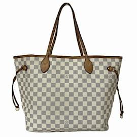 Louis Vuitton-Louis Vuitton Damier Azur Neverfull MM Tote Bag-Blau