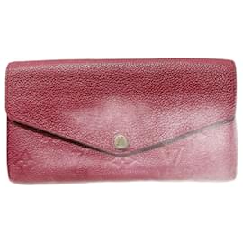 Louis Vuitton-Louis Vuitton Monogram Empreinte Portefeuille Sarah Wallet for Women-Red,Monogram