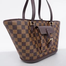 Louis Vuitton-Borsa tote PM Manosque Damier in ebano di Louis Vuitton-Damier ebene