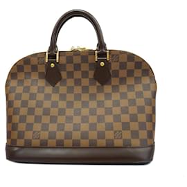 Louis Vuitton-Sac à main Louis Vuitton Damier Alma en Ébène-Damier ebène